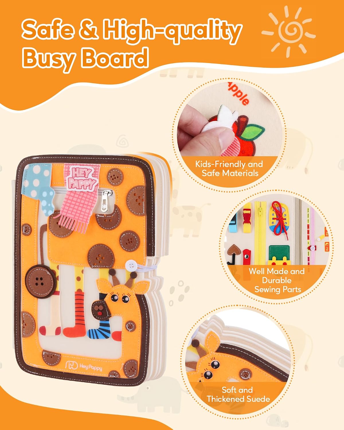 Thumbnail 2 de Heypappy Busy Board Libro sensorial 12 en 1
