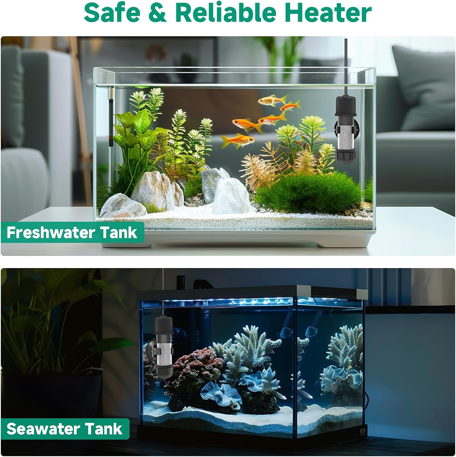 Thumbnail 1 de hygger Aquarium Heizung 10W 15–34°C