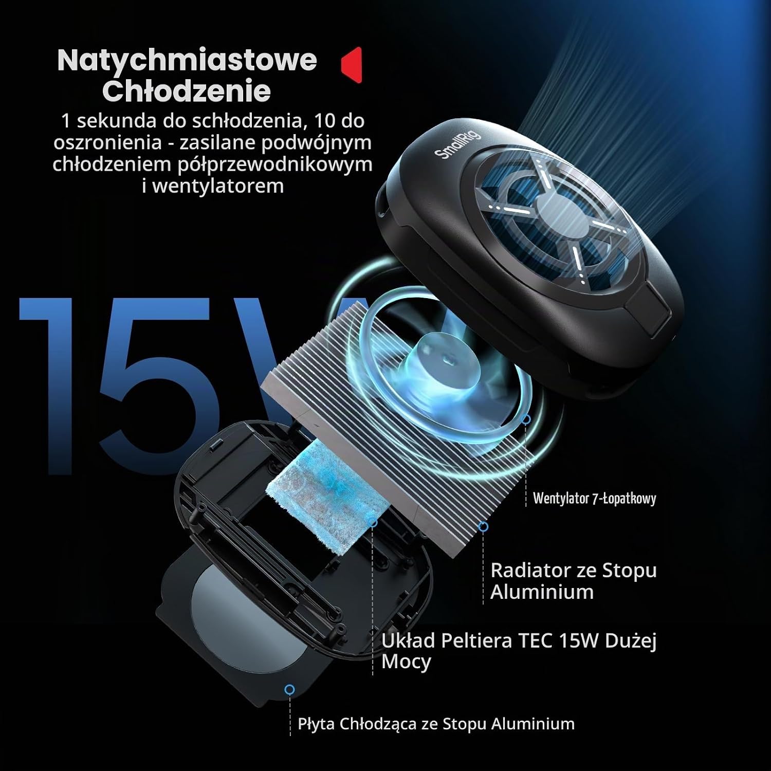 Thumbnail 1 de SMALLRIG 5275 – klatka chłodząca do telefonu 15 W z adapterem USB-C
