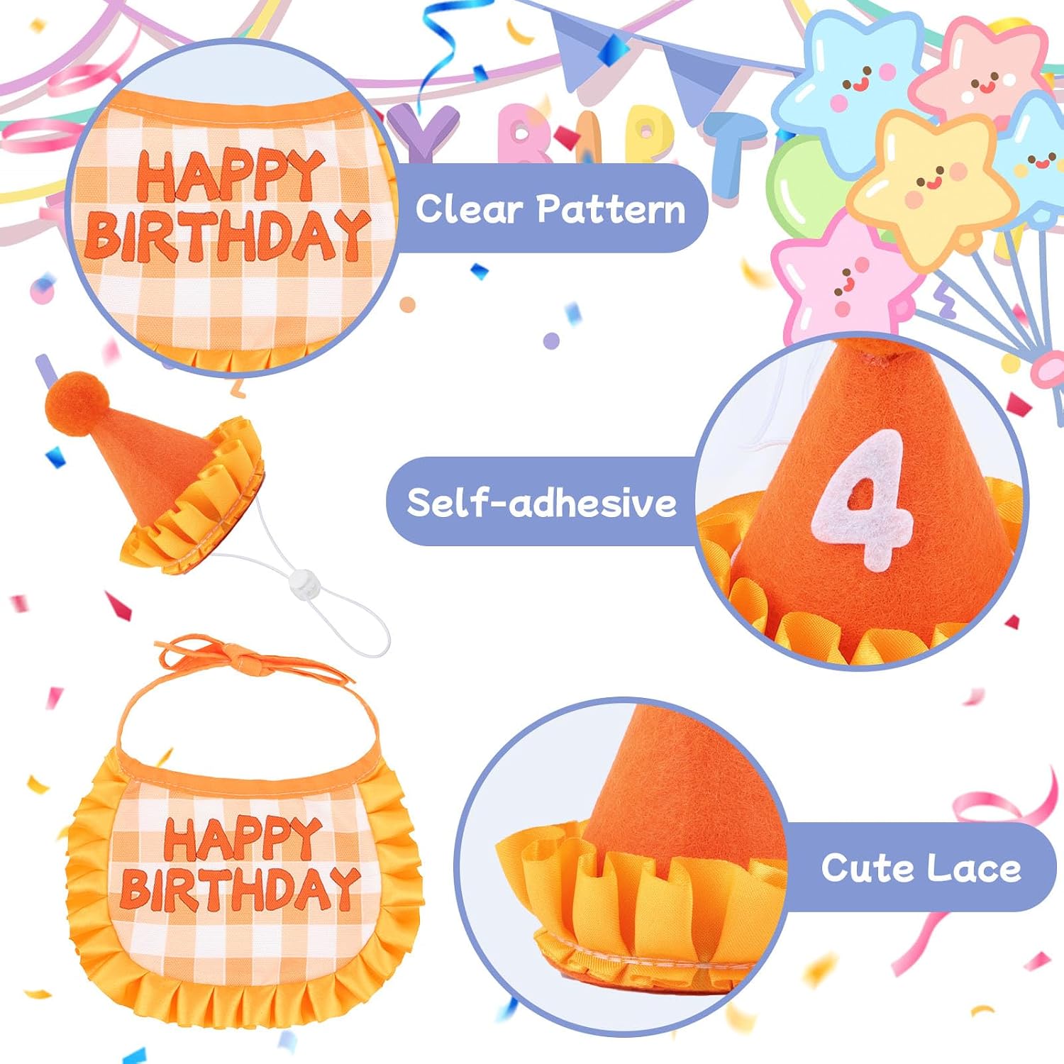 Detalle de Cat Birthday Outfit Set for Cats