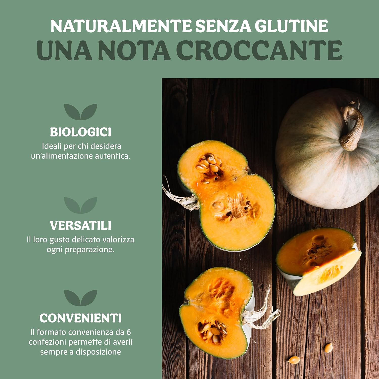 Thumbnail 6 de Probios Semi di Zucca Bio (confezione 6 x 200 g) – fonte vegetale di fibre e minerali