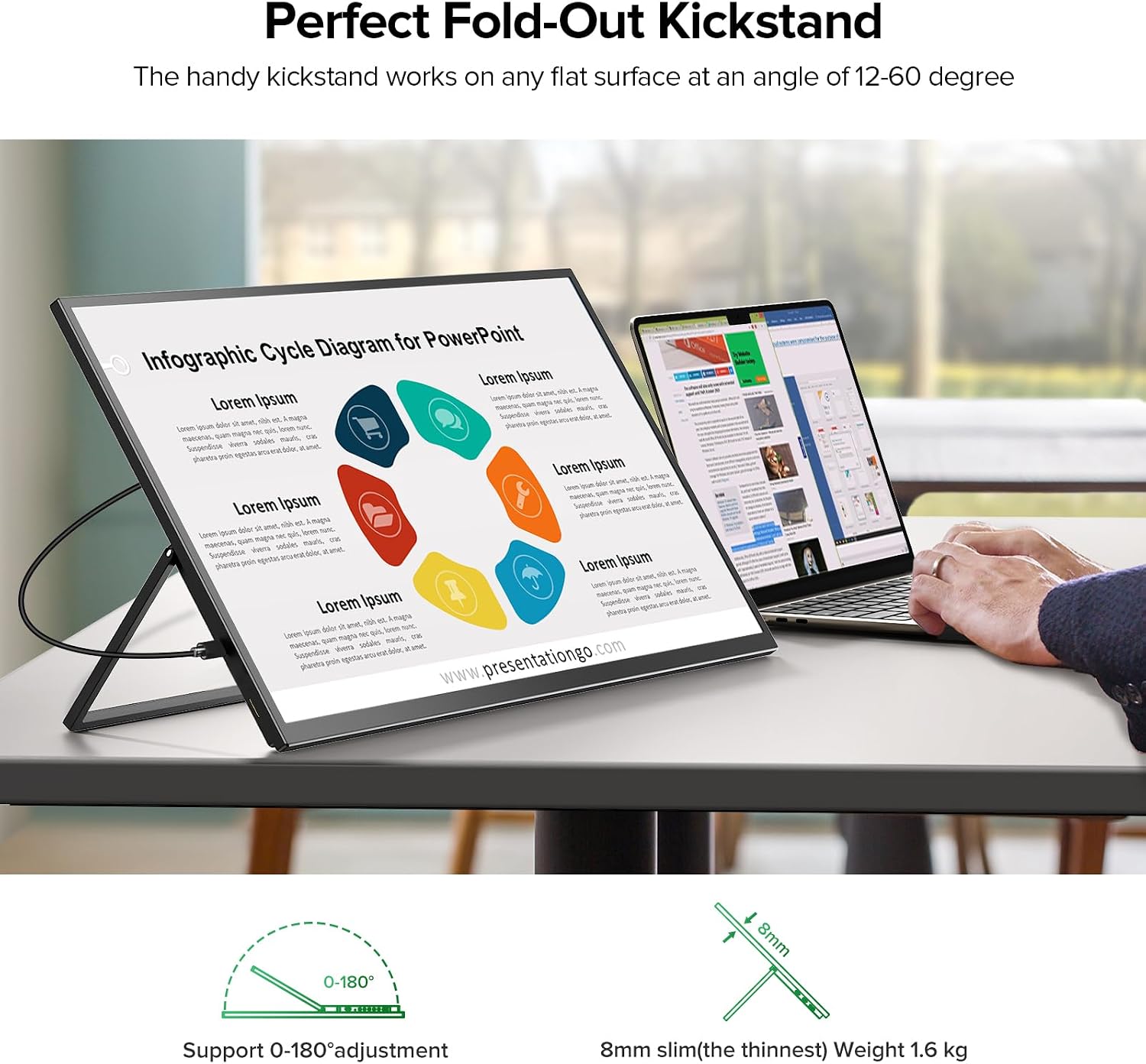 Thumbnail 6 de EVICIV 22-inch QLED portable monitor