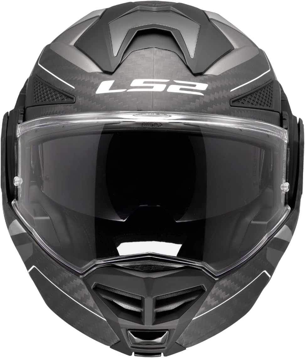 Thumbnail 4 de LS2 ADVANT X CARBON HORIZON – Modularer Motorradhelm, Carbon, Matt Silver Grey, Größe XL