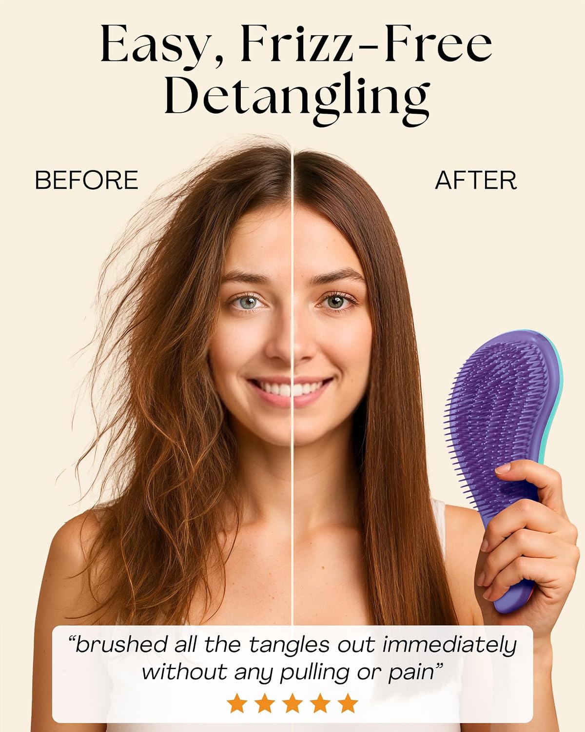 Detalle 2 de Lily England Detangling Brush and Comb Set