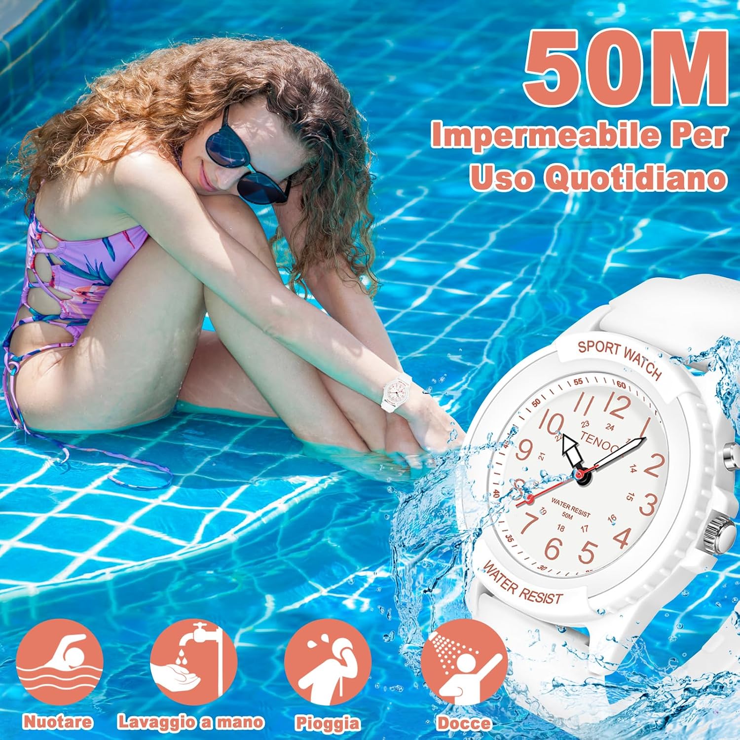 Detalle 2 de TENOCK Orologio Sportivo Donna 50 M
