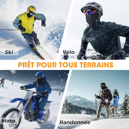 Thumbnail 7 de WTACTFUL cagoule moto polaire avec masque relevable et panneau en néoprène perforé