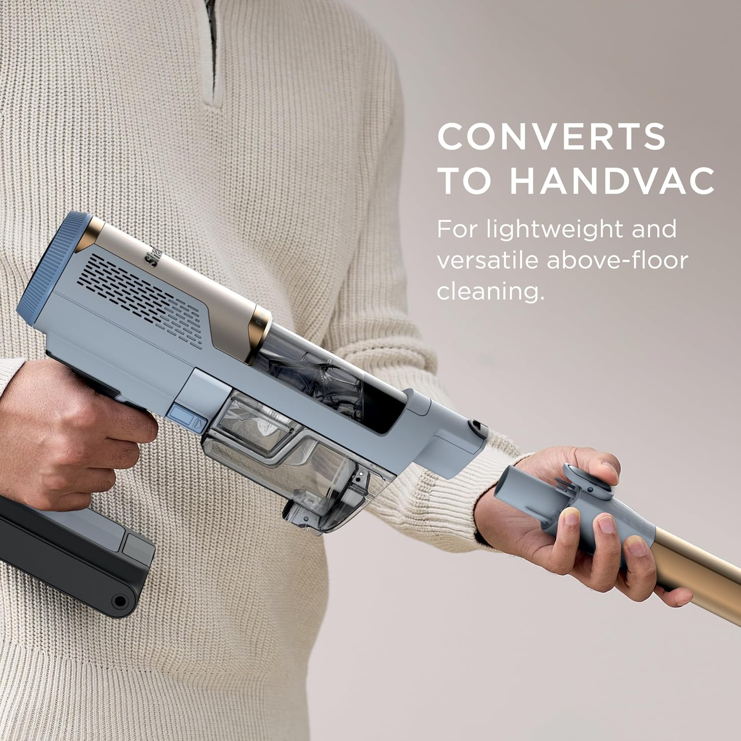 Detalle de Shark BU1621C PowerLite Cordless Stick Vacuum with FloorDetect and LED Headlights