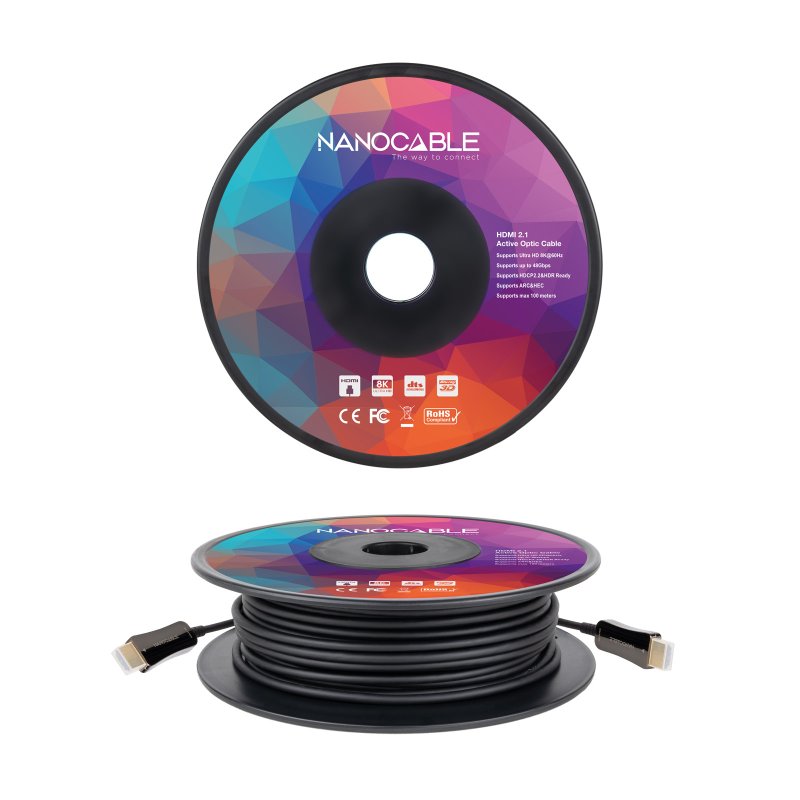 Thumbnail 3 de Nanocable Cable HDMI 2.1 AOC 50 m Negro