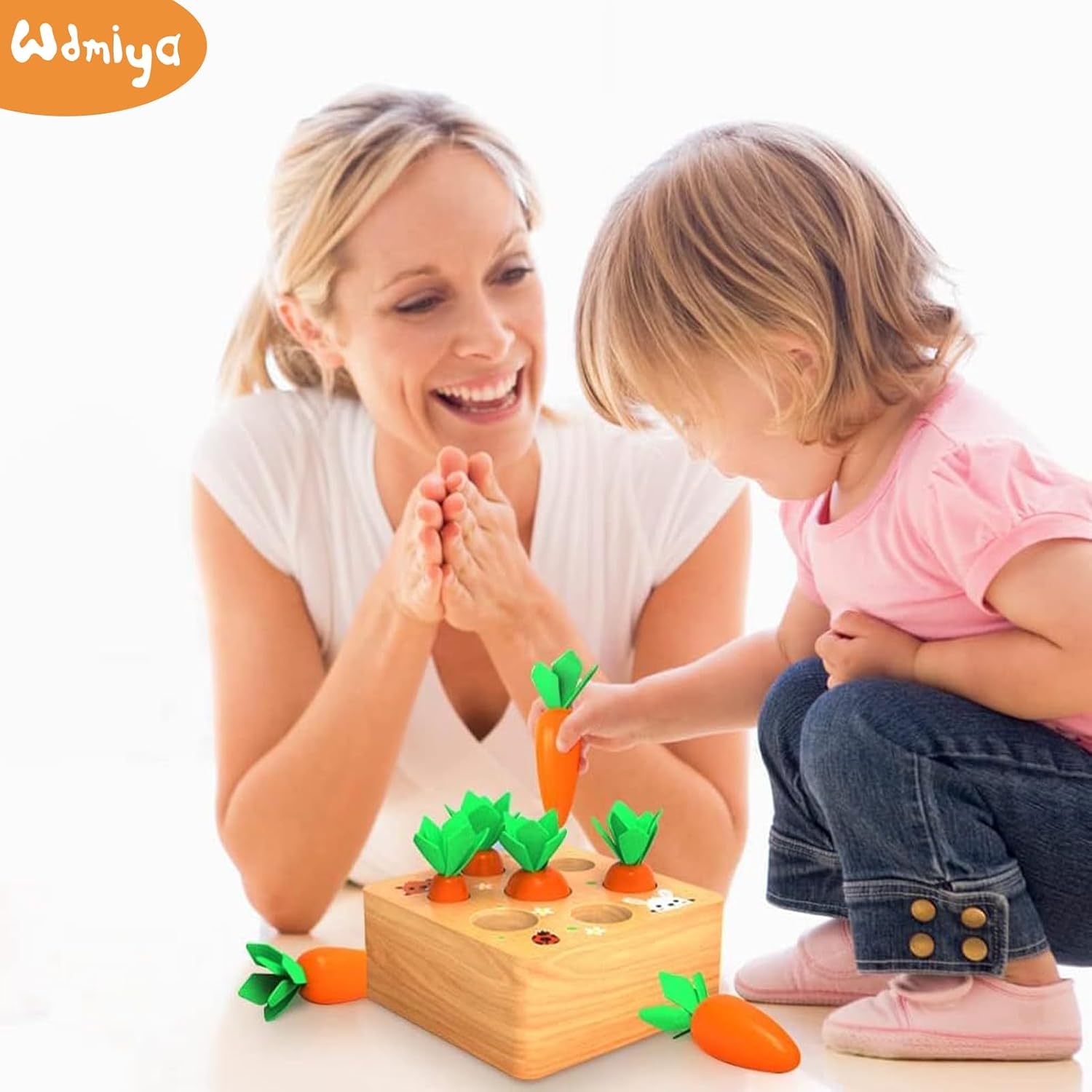 Detalle 2 de Wdmiya Carrot Sorting Wooden Montessori Toy 7pcs