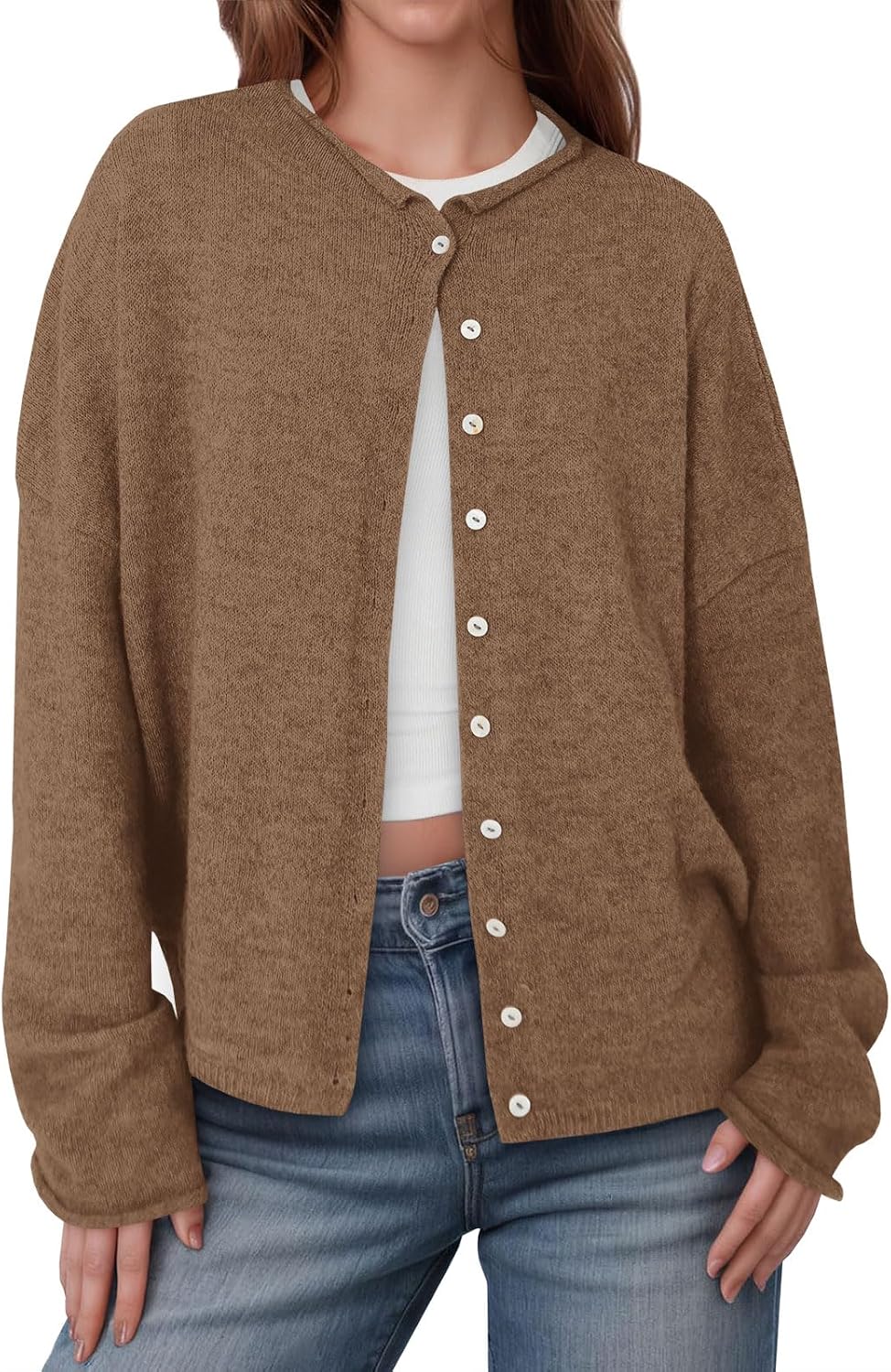 Detalle 2 de Saodimallsu Women's Lightweight Knit Cardigan