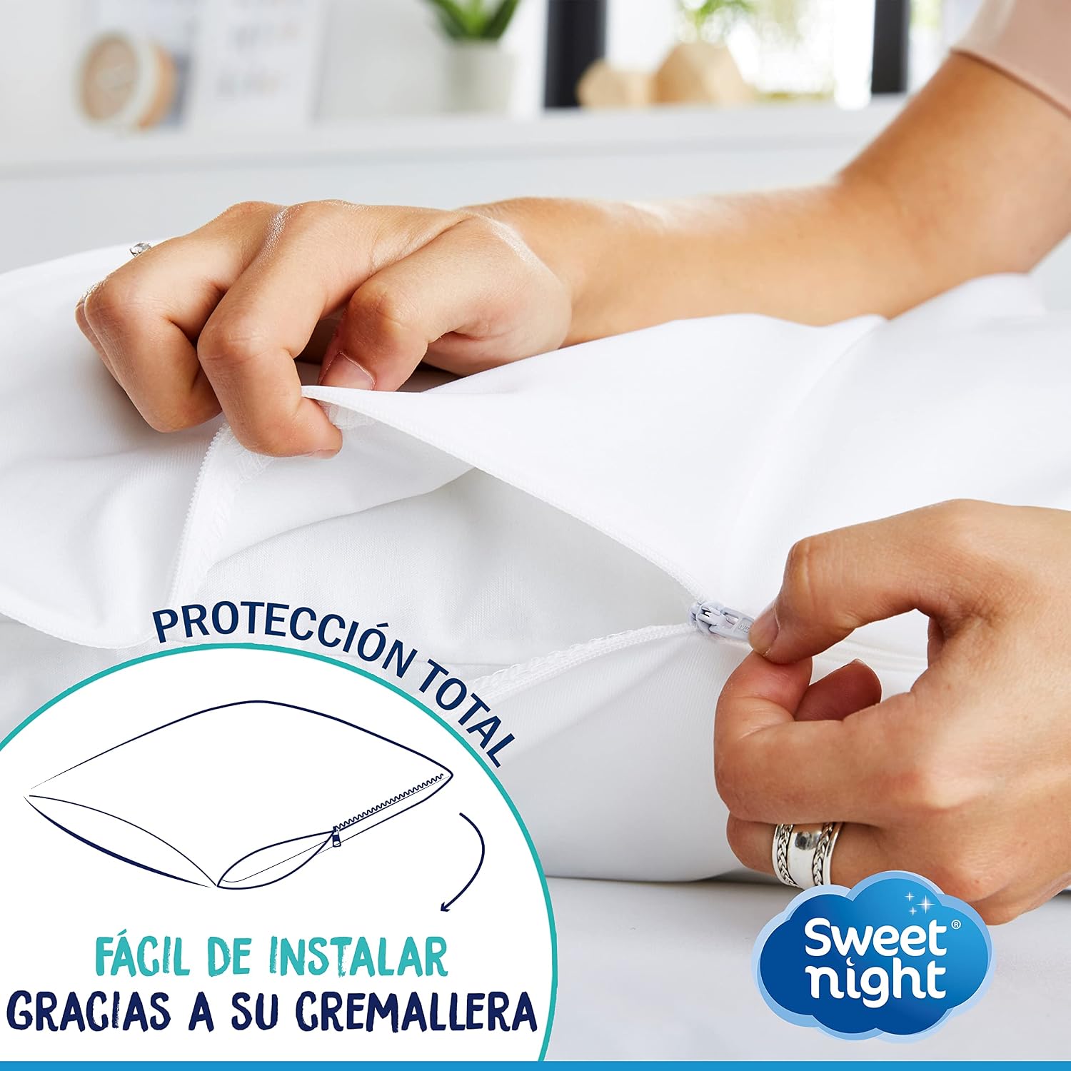 Thumbnail 4 de Sweetnight - 2 Protectores de Almohada Impermeables 50x70cm