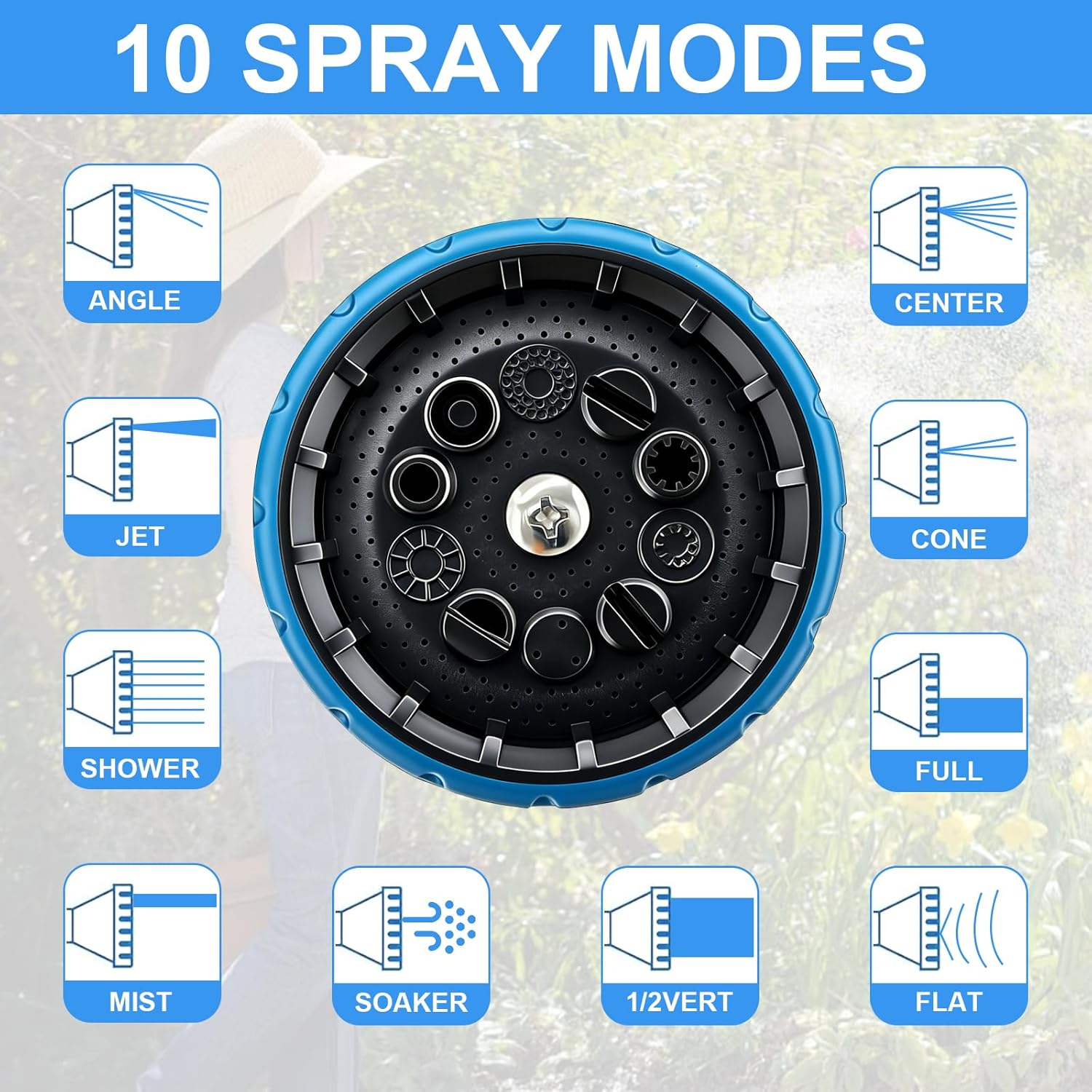Thumbnail 4 de 100ft Flexible Expanding Magic Hose with 10-Function Nozzle (Expandable Garden Hose)