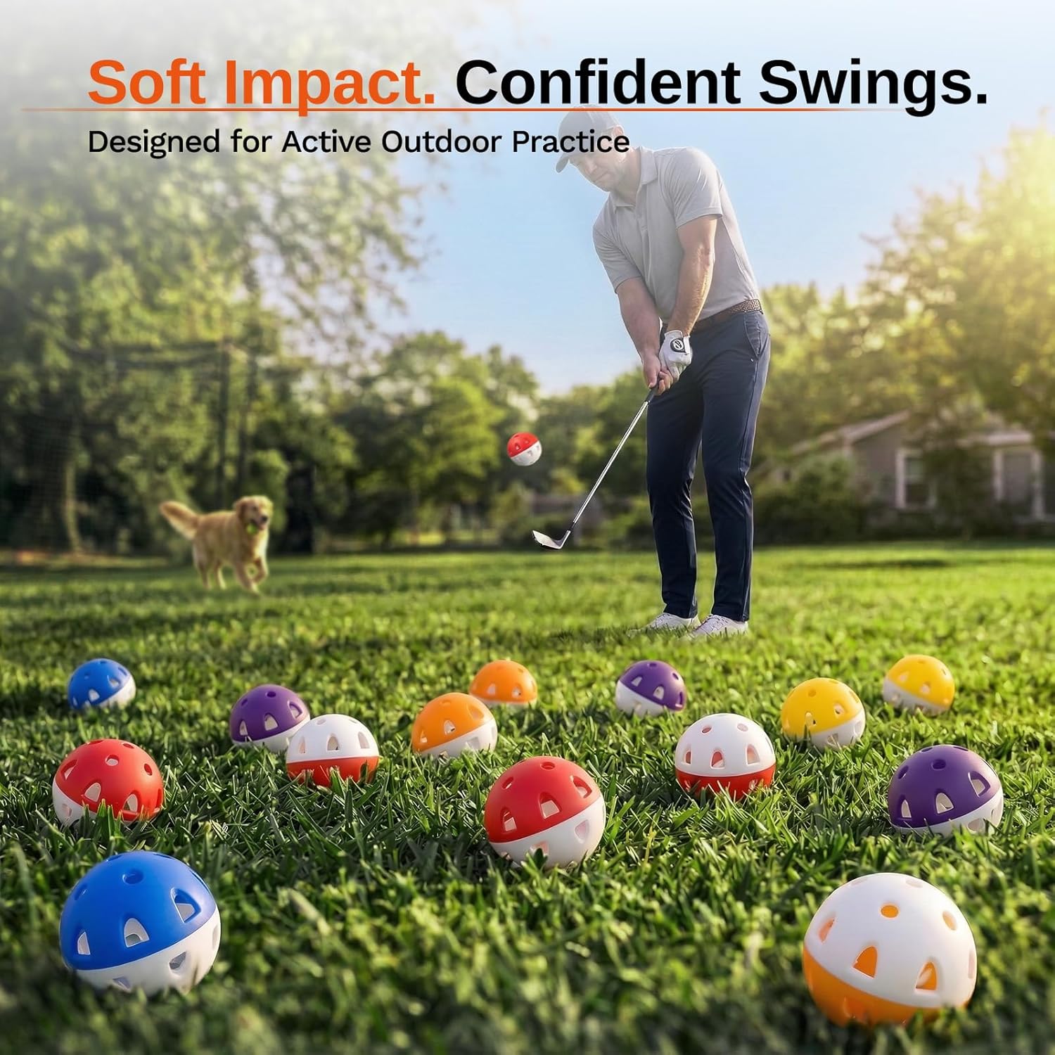 Detalle 2 de Full Choice practice golf balls, 20 pack
