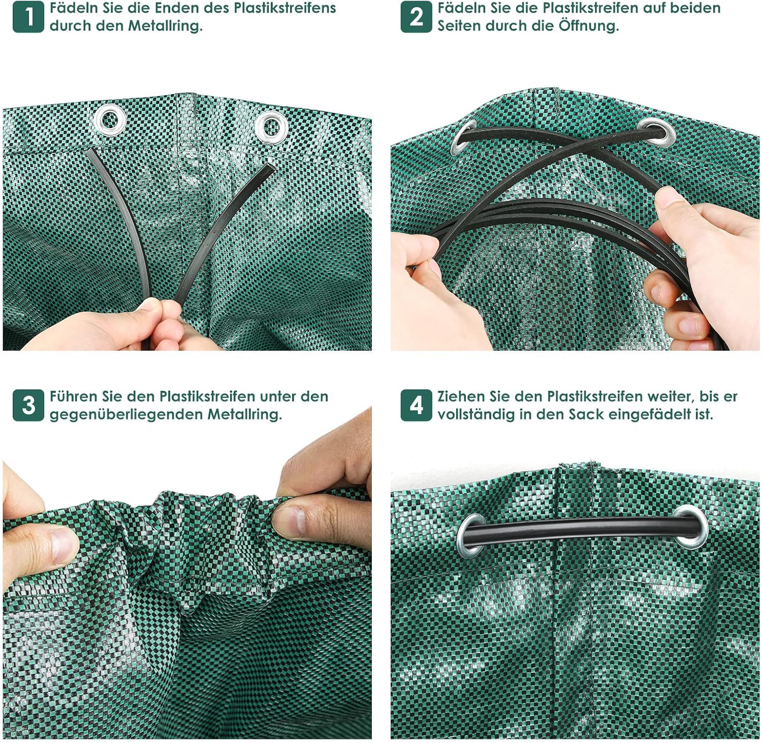 Thumbnail 4 de Pfloge® 2X 500L Gartenabfallsack – robuster, selbststehender Laubsack mit 4 Griffen