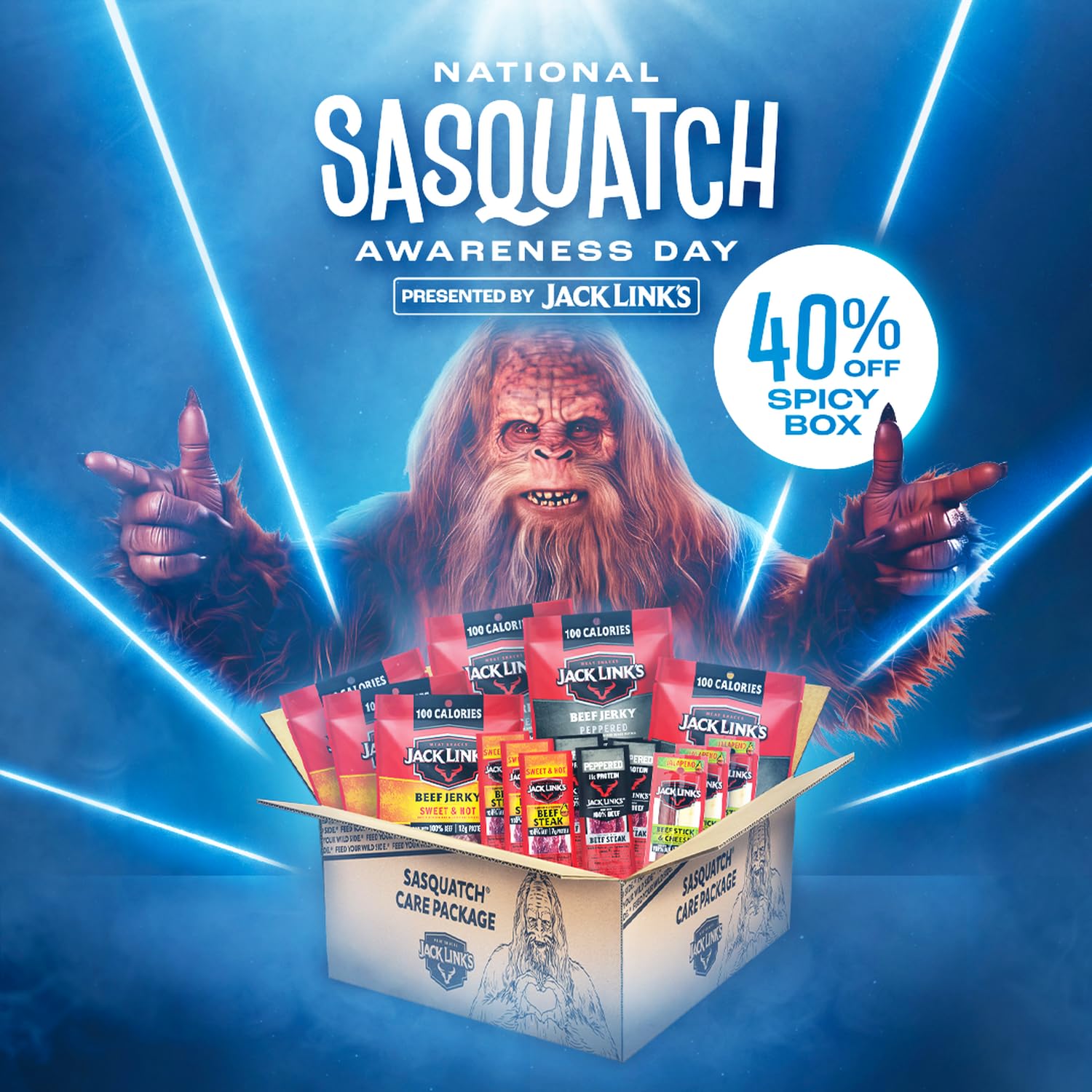 Detalle 2 de Jack Link's 10000043850 Spicy Beef Jerky Variety Pack, 15 Ready-to-Eat Snacks