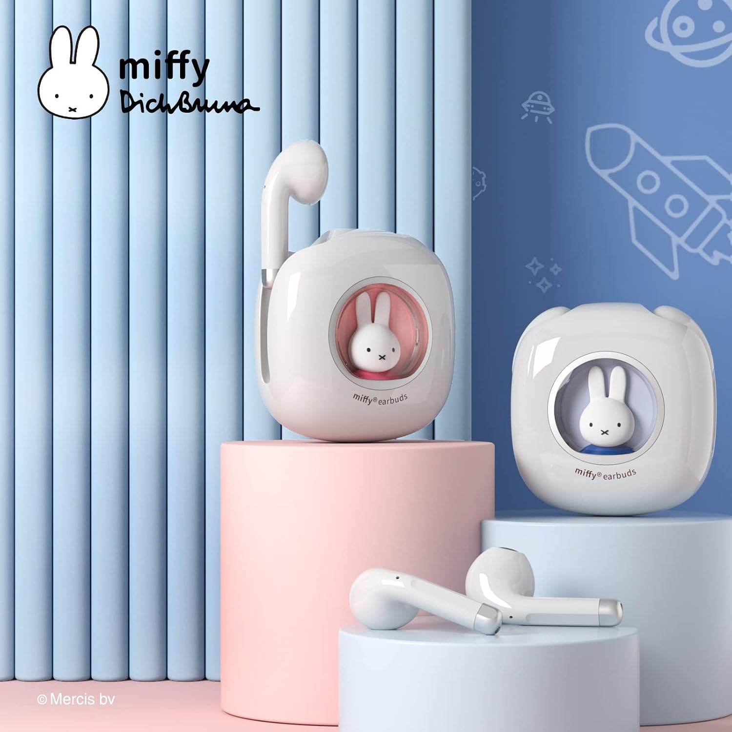Detalle de MiPow Miffy Bluetooth Kopfhörer – kabellos, IPX5, Touch-Steuerung, Bluetooth 5.3