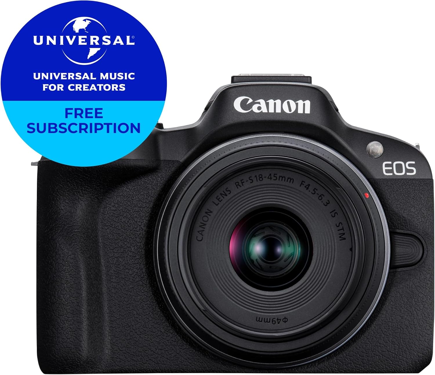 Detalle de Canon EOS R50 + RF-S 18-45mm F4.5-6.3 IS STM kit (24.2MP APS-C, UHD 4K, vari-angle touchscreen)
