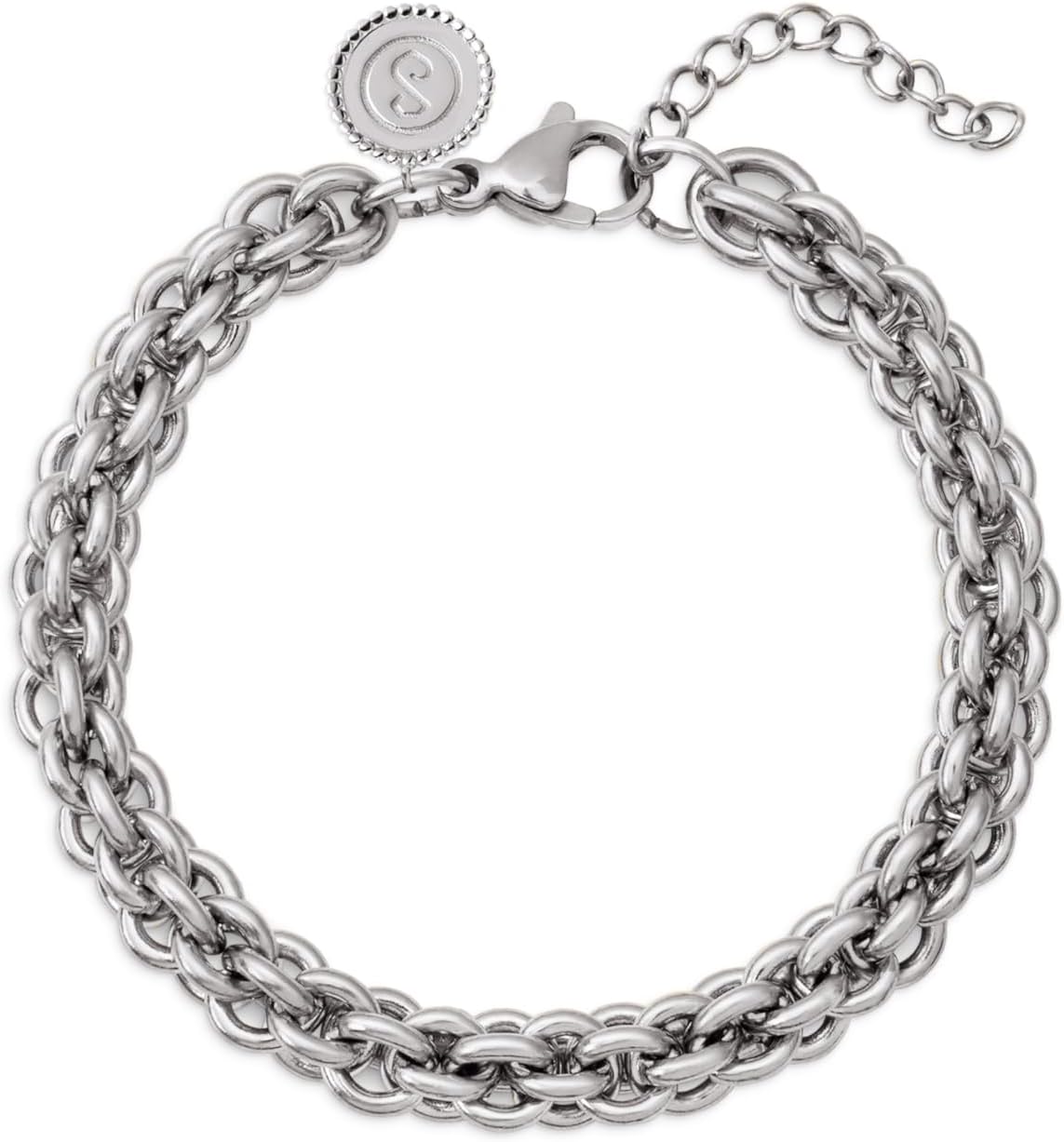 Detalle de SINGULARU Bracciale Big Rope in acciaio 20 cm