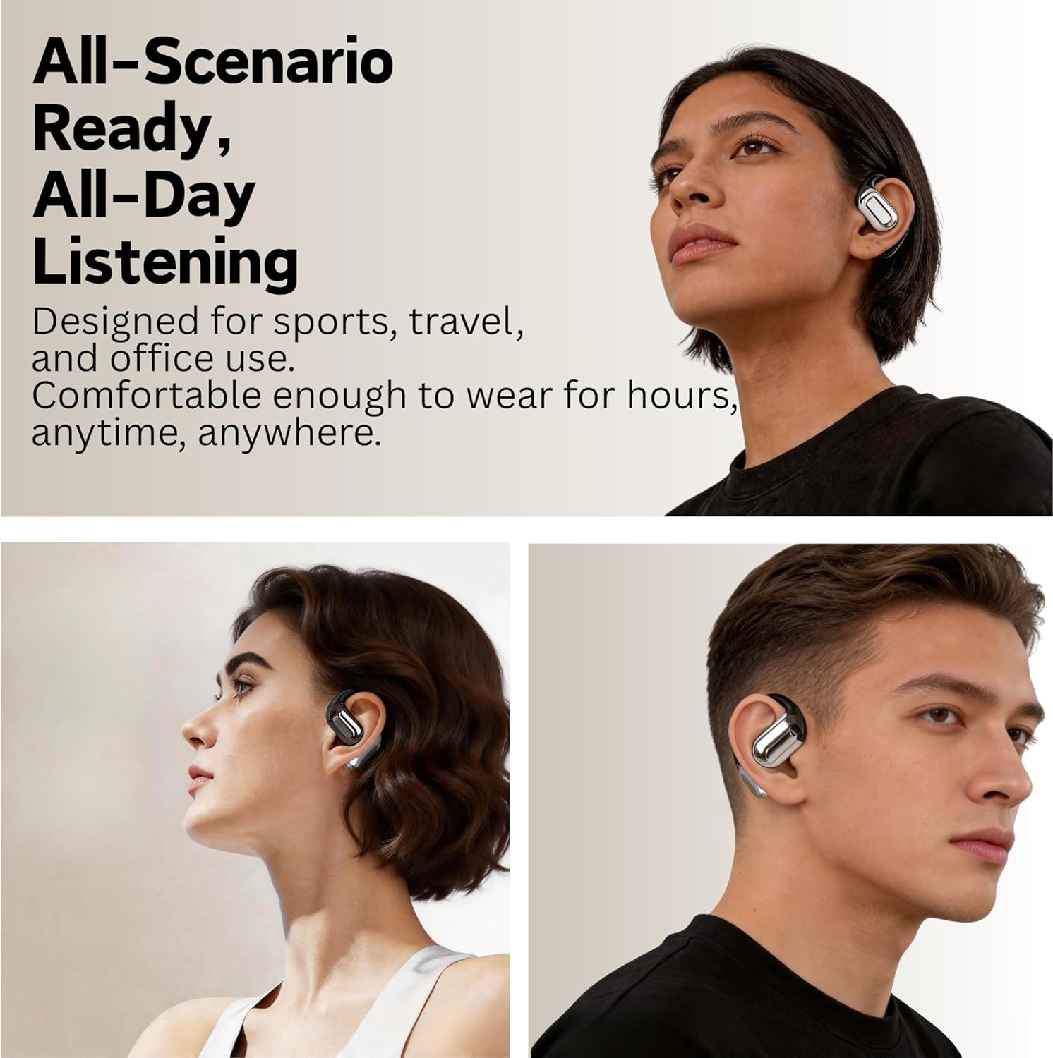 Thumbnail 6 de Open Ear Headphones Q16: Bone conduction Earbuds with Ergonomic Earhook for sports