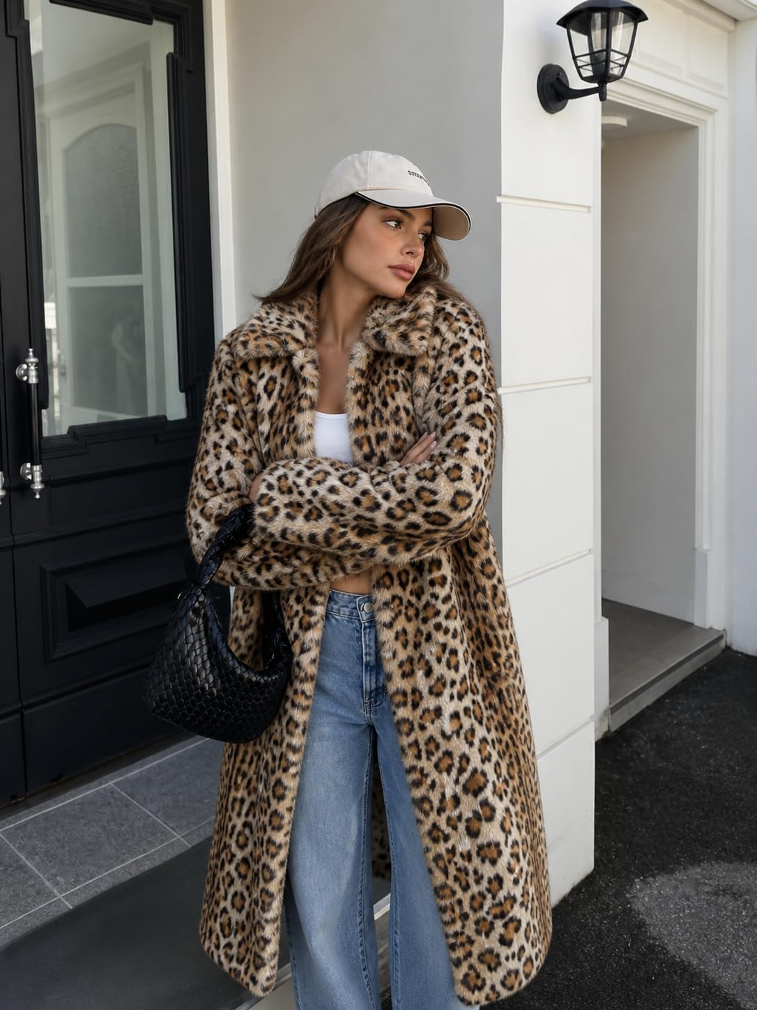 Thumbnail 1 de Bellivera Women’s Long Faux Fur Coat with Fleece Lining, Lapel Collar and Pockets