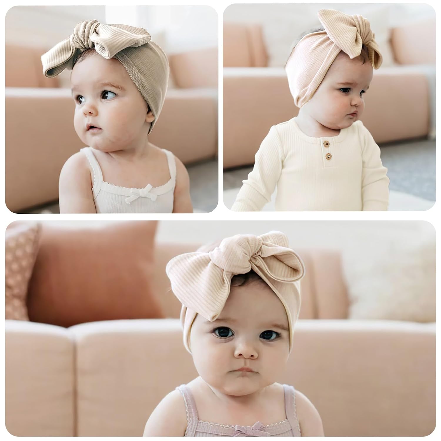 Thumbnail 6 de CÉLLOT Baby Bow Headbands, 8 Colors, Stretchy Nylon Blend