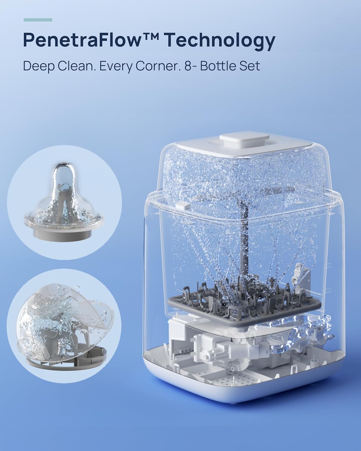 Detalle 2 de Papablic Bottle Washer, 8-Bottle Capacity
