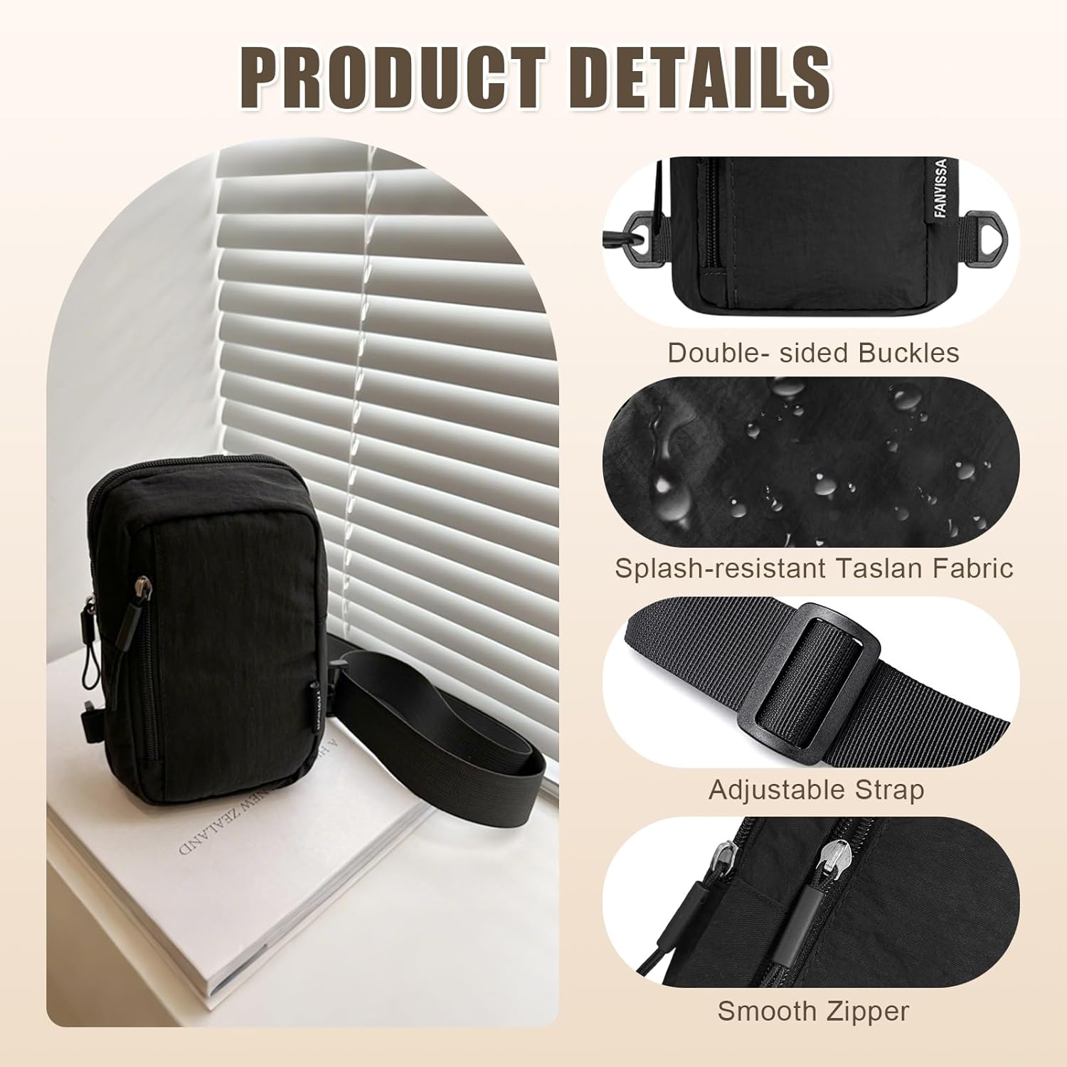 Thumbnail 3 de Flintronic Sac à Bandoulière Étanche – Sac de poitrine/slings pour homme et voyage