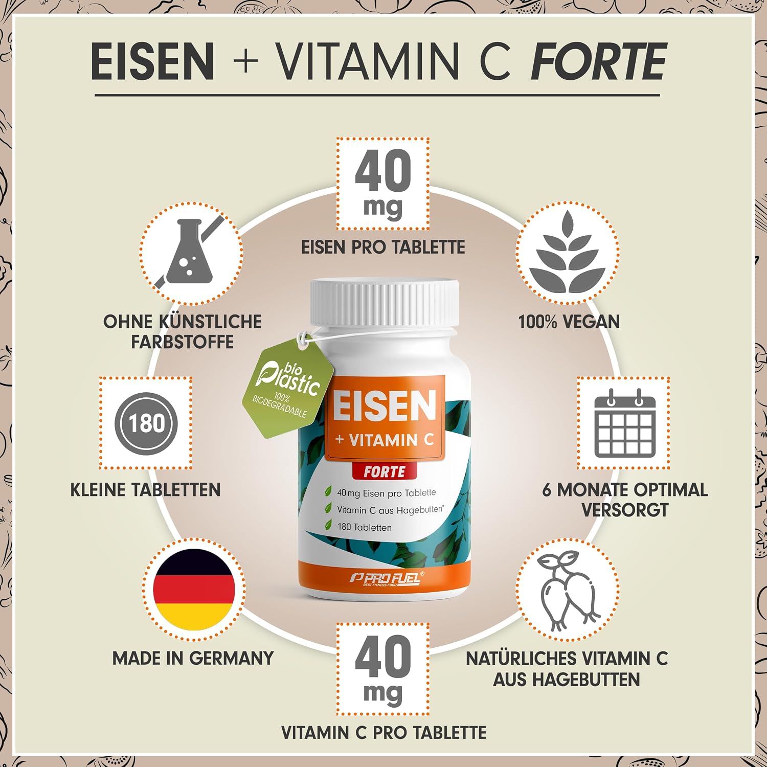 Thumbnail 1 de Eisentabletten hochdosiert 180x 40 mg Eisen