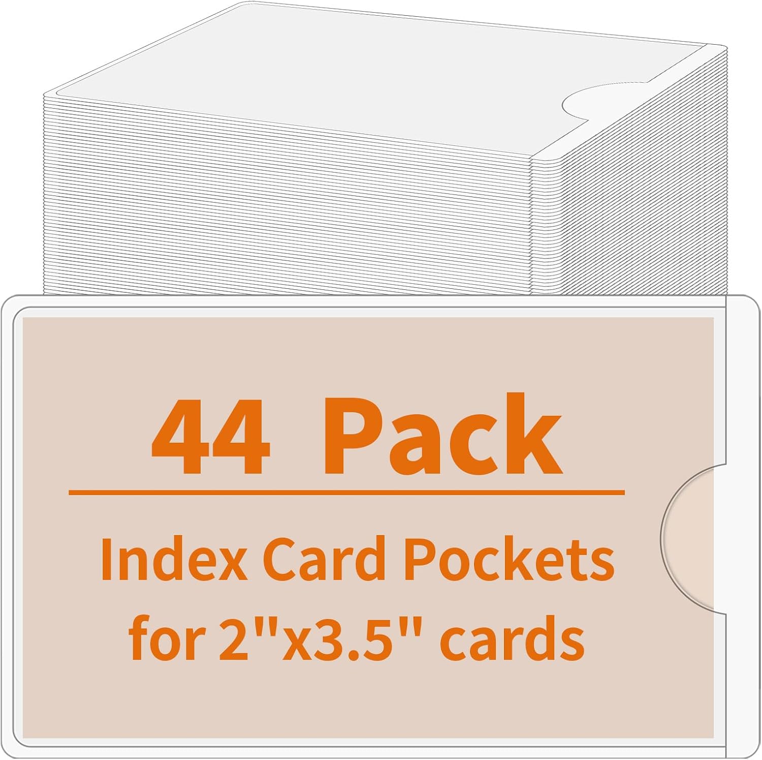 Detalle de yeestone Bin Labels for Storage Bins, 44 Clear Pockets for 2×3.5-Inch Cards