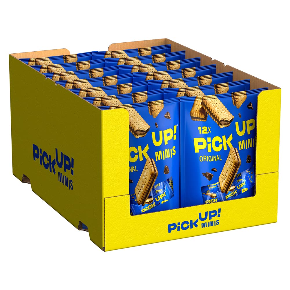 Detalle de PiCK UP! minis Original – Mini-Keksriegel mit Milchschokolade, zum Teilen (14 x 127 g)