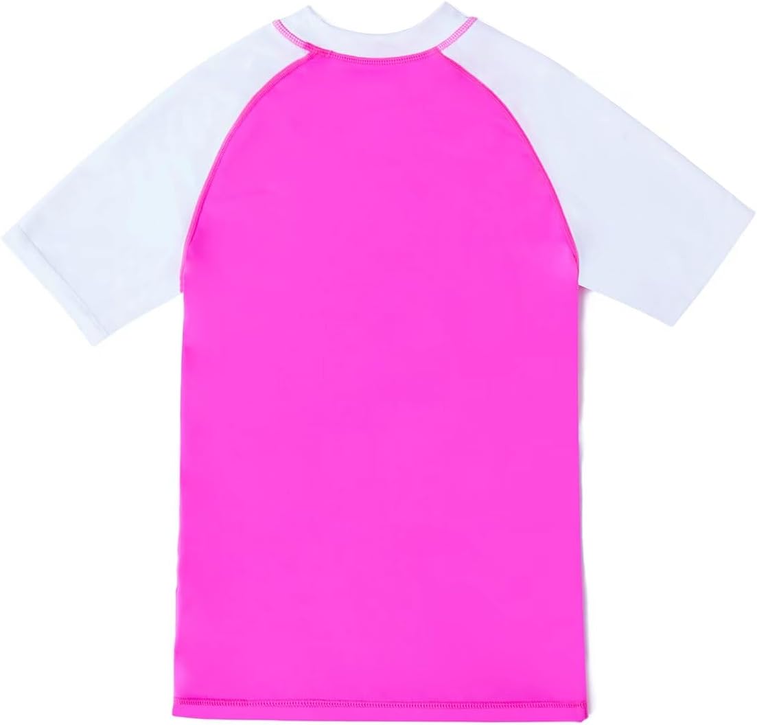 Thumbnail 1 de HMILES Girls Short Sleeve Rash Vest: UV Protection Rash Guard for Kids