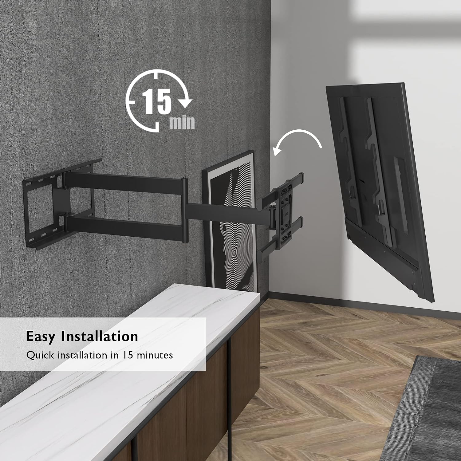 Thumbnail 6 de BONTEC TV Wandhalterung 850 mm für 32–70" Fernseher