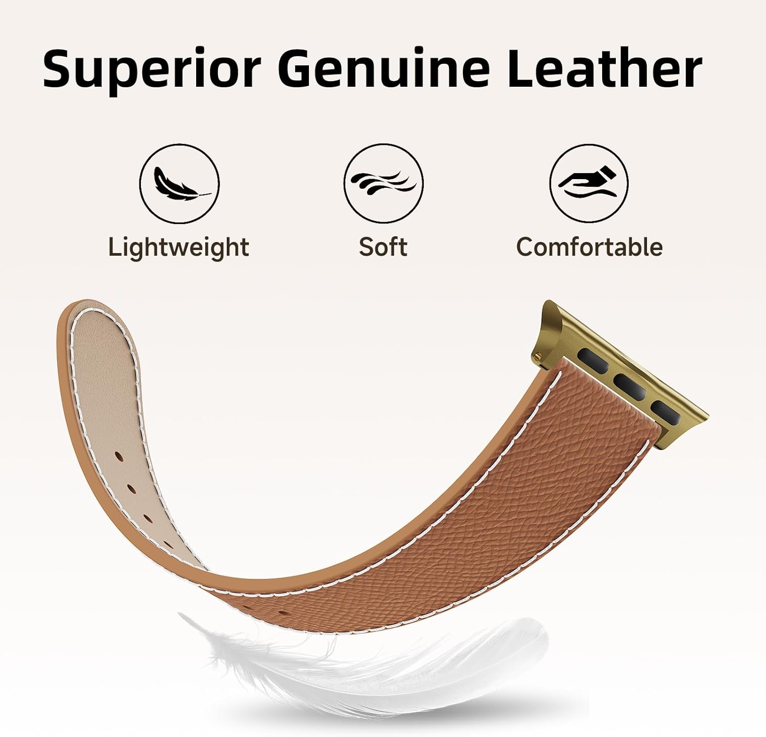 Thumbnail 2 de Apple Watch Designer Leather Band 49mm magnetic buckle