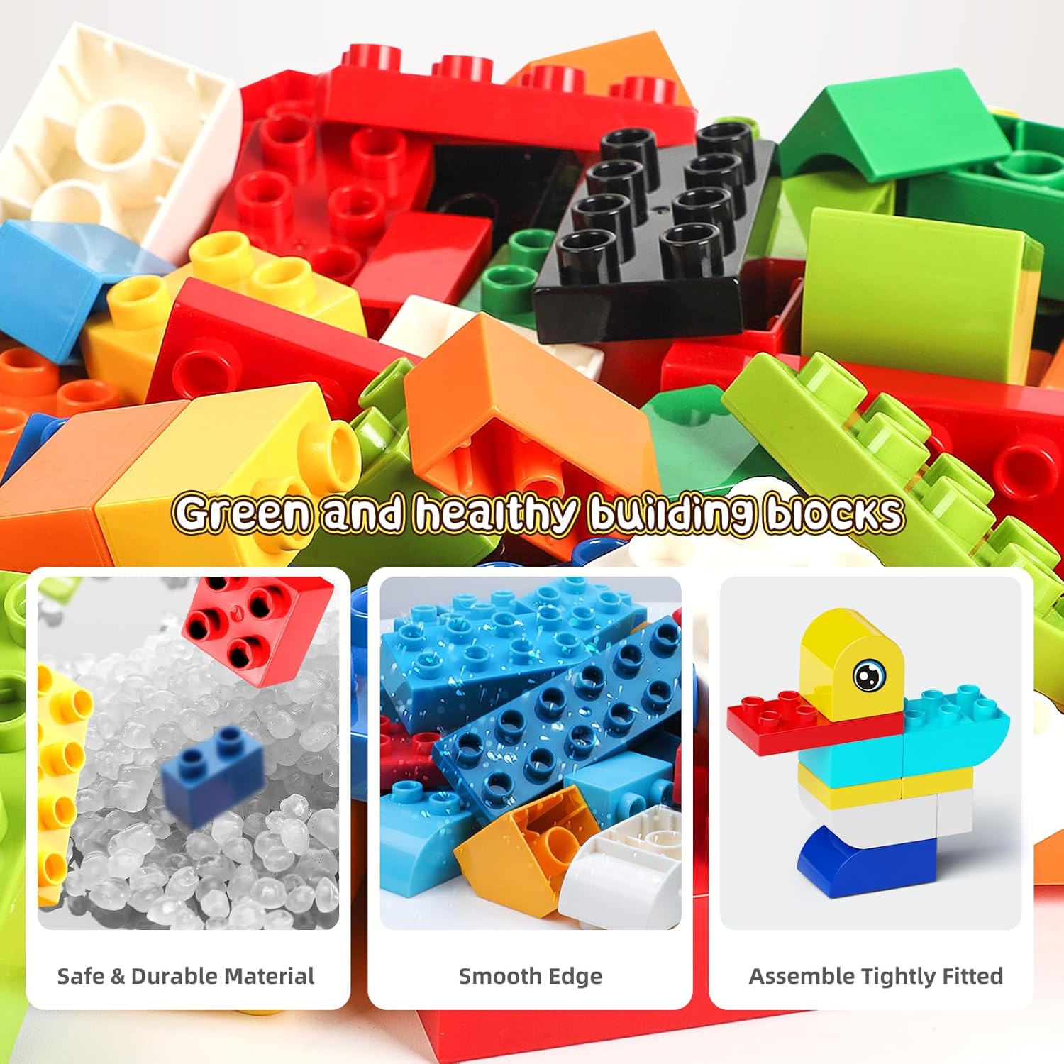 Thumbnail 6 de burgkidz Classic Große Kreative Bausteine-Box (135-teilig) für Kleinkinder ab 2 Jahren