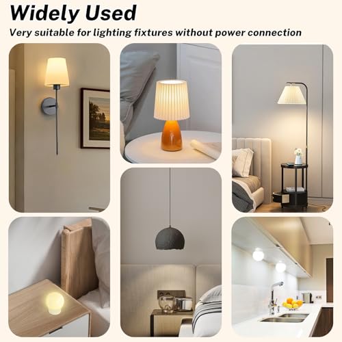 Thumbnail 6 de Pinrutar LED Rechargeable Light Bulb with Remote & Magnetic Base (2 Pack) – 8W E14