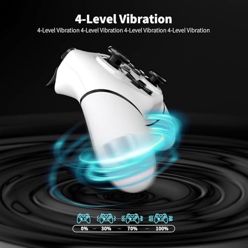 Detalle de AceGamer 2pc Manette sans Fil pour Switch2/1/Lite/OLED – Double vibration, tir rapide et réveil d’un bouton (Noir & Blanc)