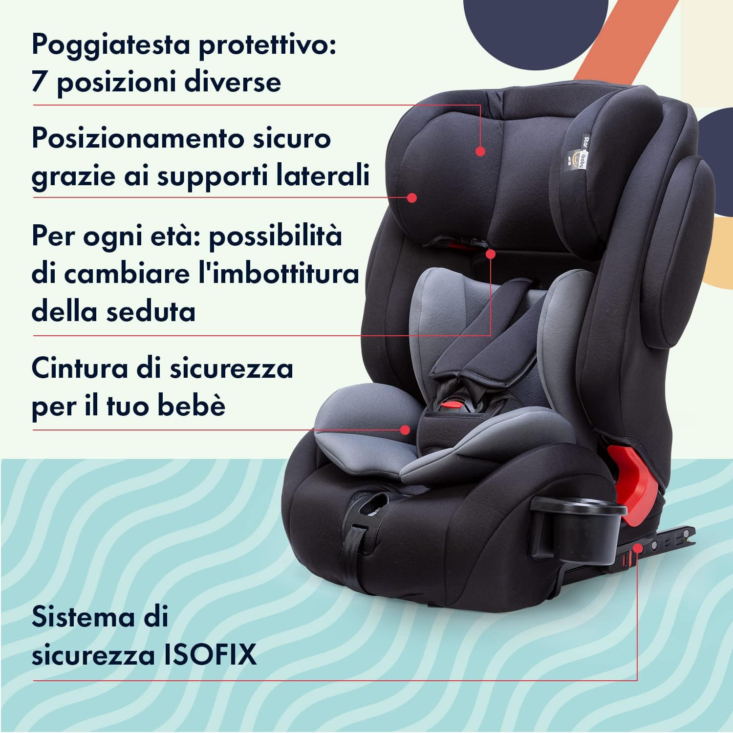 Detalle 2 de Star Ibaby City Fix 668 seggiolino 1/2/3
