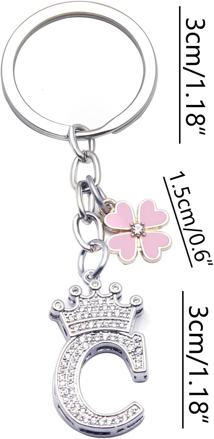 Detalle 2 de GUOYU Portachiavi con Lettera Iniziale in Argento – Portachiavi personalize lettera per regalo