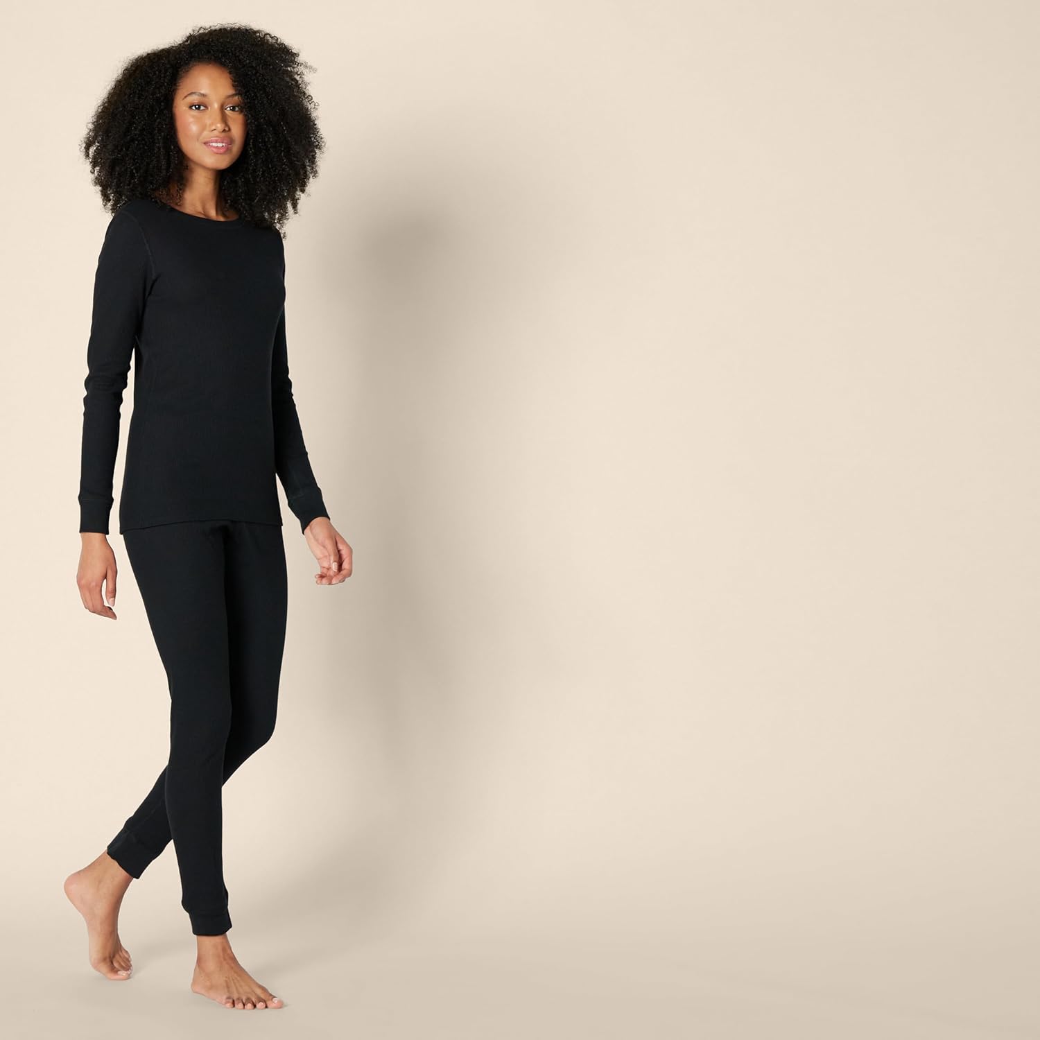 Thumbnail 1 de Amazon Essentials Damen Waffelpiqué-Pyjama-Set (Slim Fit, 2-teilig, Langarm)