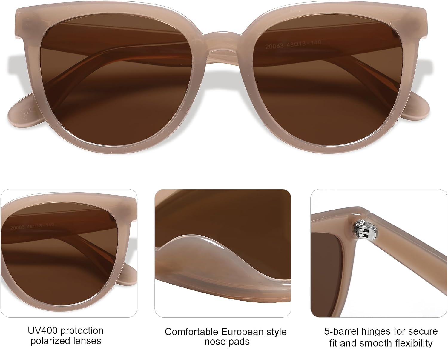 Detalle 2 de SOJOS Cat-Eye Polarized Sunglasses SJ2175