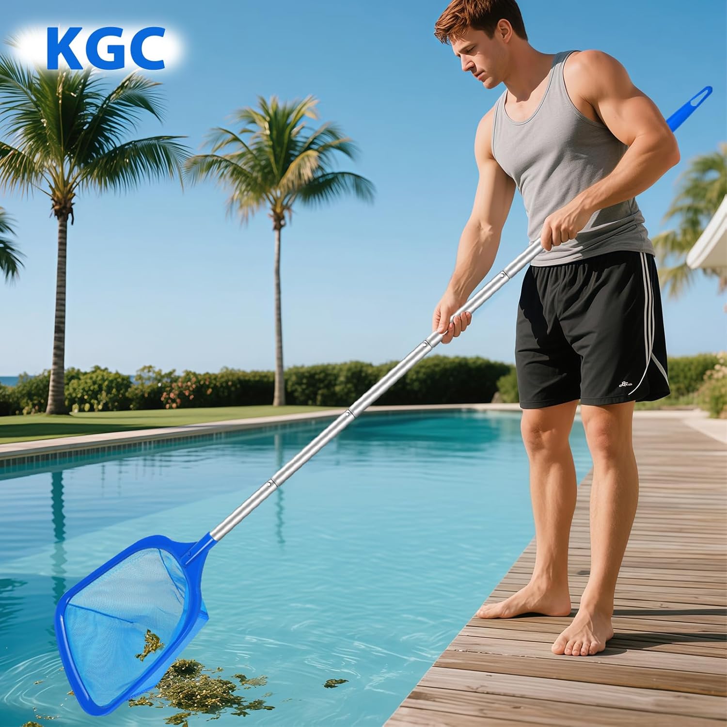 Thumbnail 6 de KGC Retino per Piscina con Manico 31,7"–5,7 ft | Retino Ultra Fine per Piscine, Vasche Idromassaggio e Laghetti