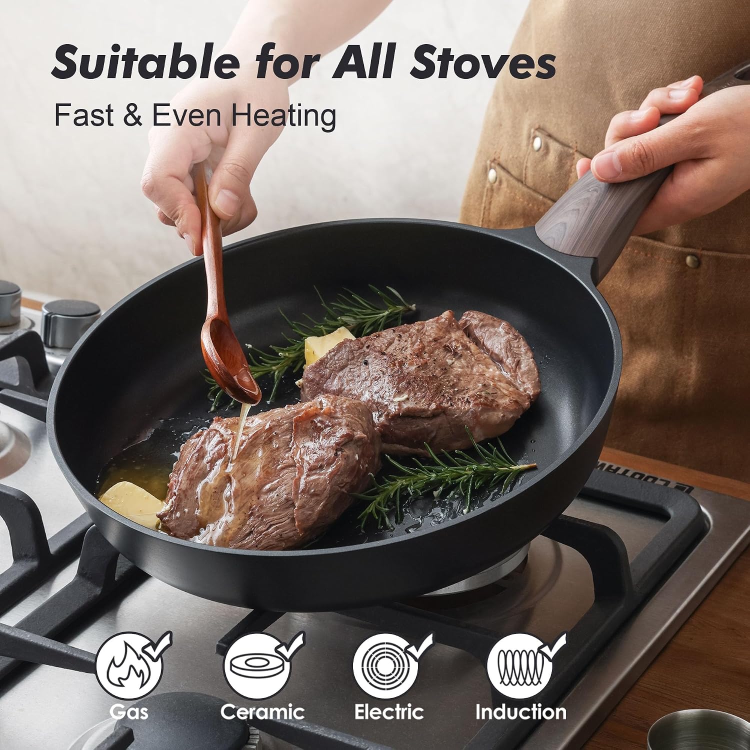 Thumbnail 5 de SENSARTE UK-YJ1328 28cm Nonstick Skillet with ILAG Coating