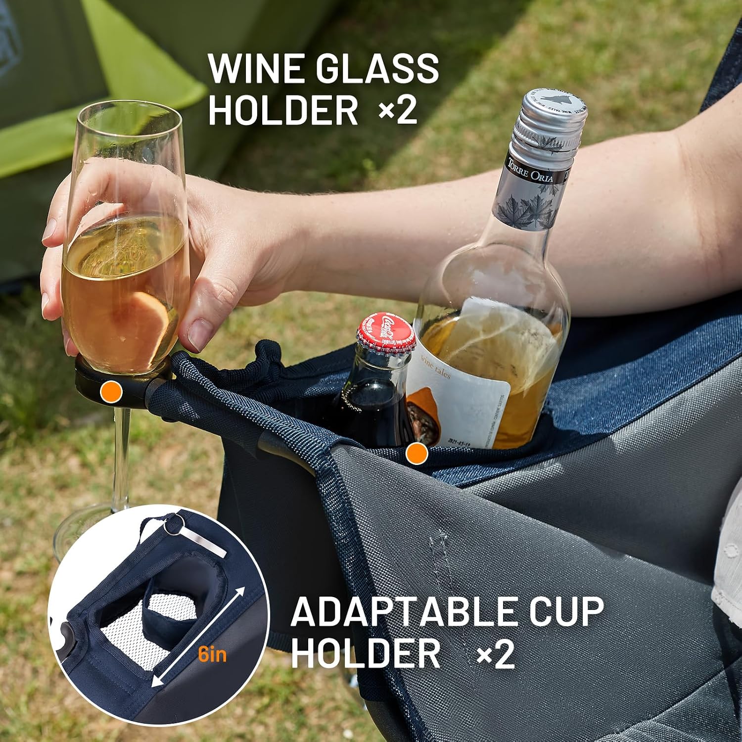 Thumbnail 6 de TIMBER RIDGE Oversized Double Camping Chair, 600D Polyester Loveseat