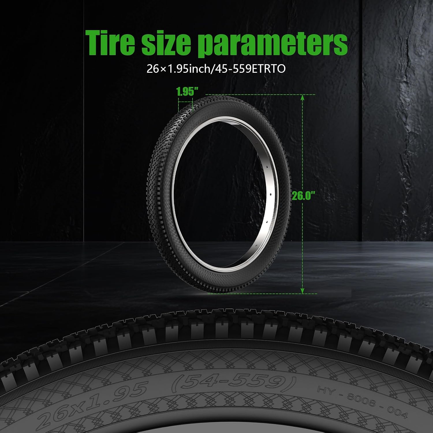 Thumbnail 5 de Kulifoo 26 x 1.95 Mountain Bike Tires, 2-Pack with Tubes and Levers