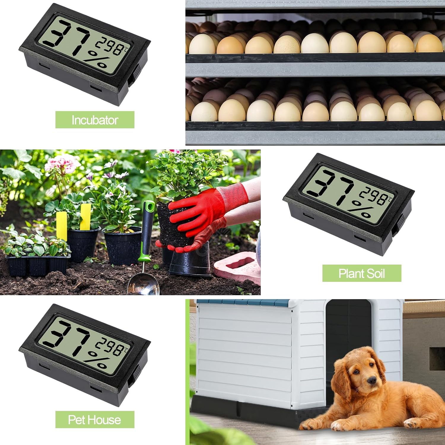 Thumbnail 6 de Farerkass Hygrometer – kompaktes Digitalthermometer mit LCD-Display für Innenräume