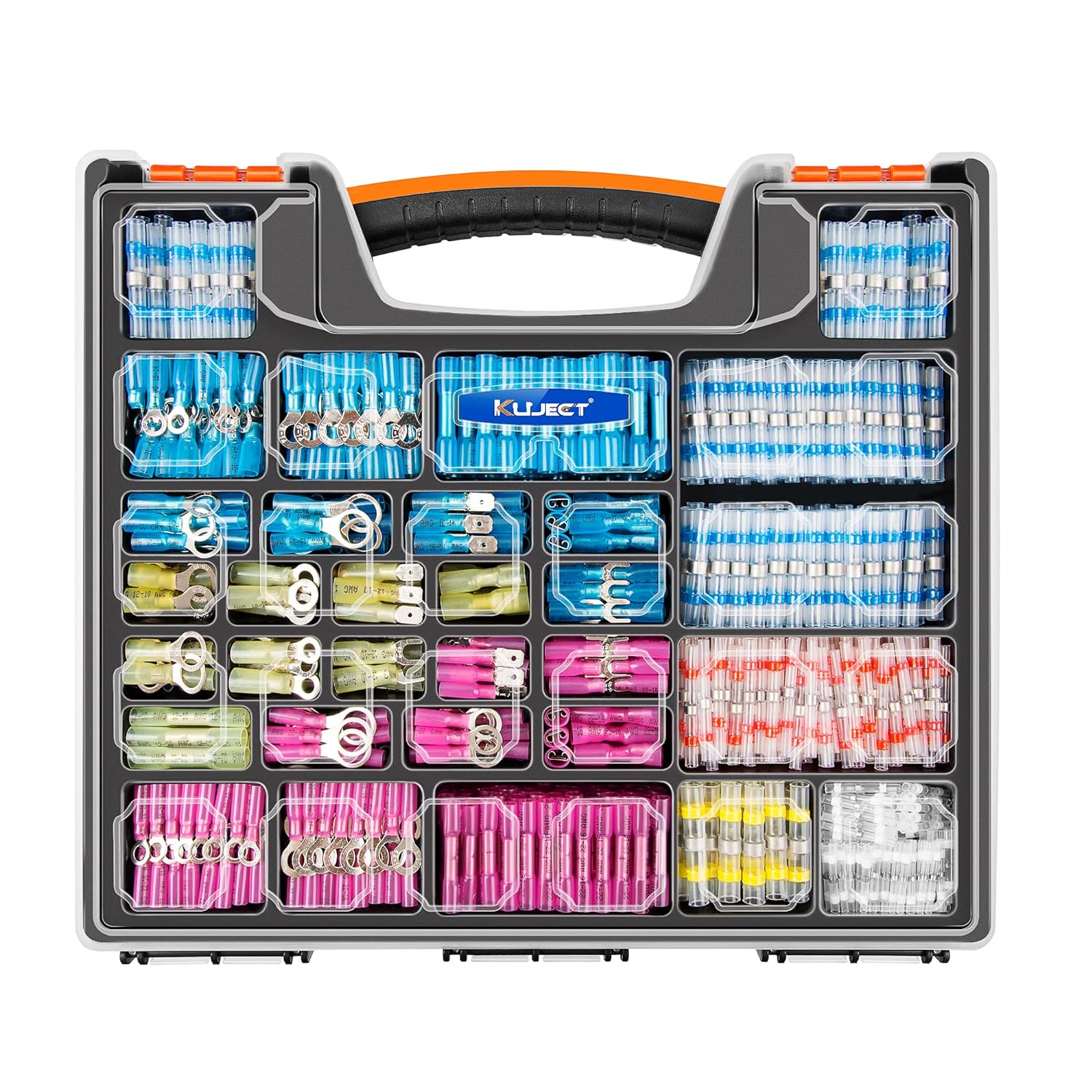 Detalle de Kuject SS1200 Heat-Shrink Wire Connector Kit, 1,200 Pieces, Copper Contacts