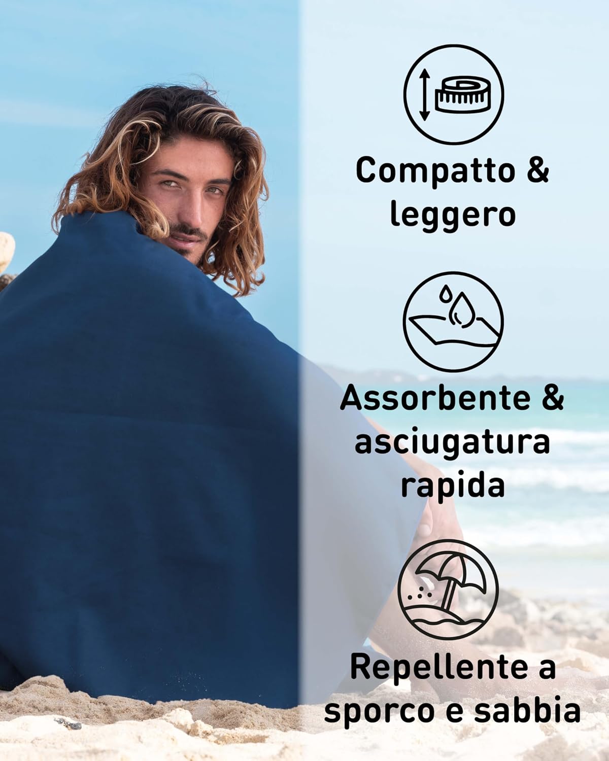 Detalle 2 de Fit-Flip Asciugamano microfibra ultraleggero