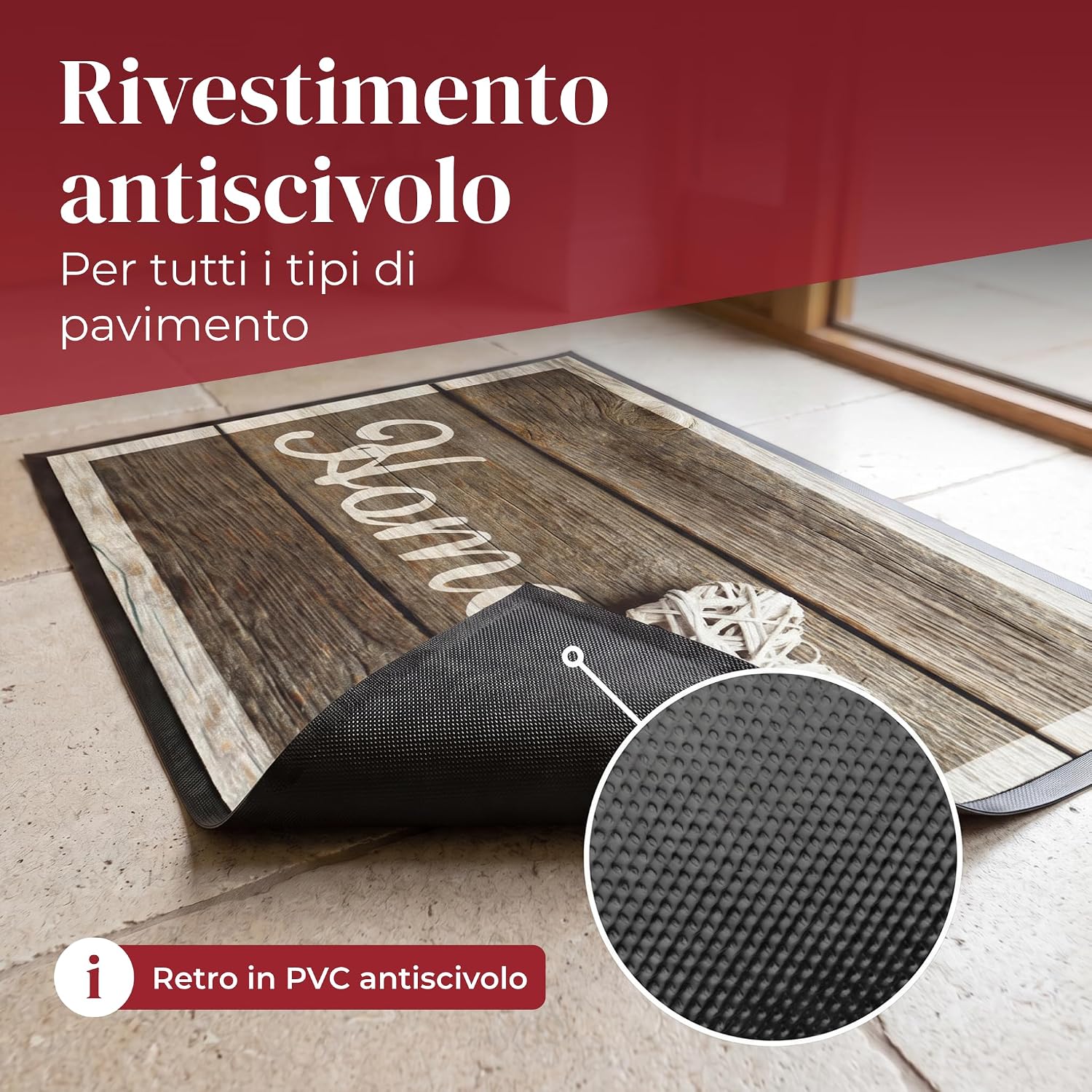 Detalle 2 de Valia Home Zerbini per ingresso 40 x 60 cm: antisporco, antiscivolo e resistente
