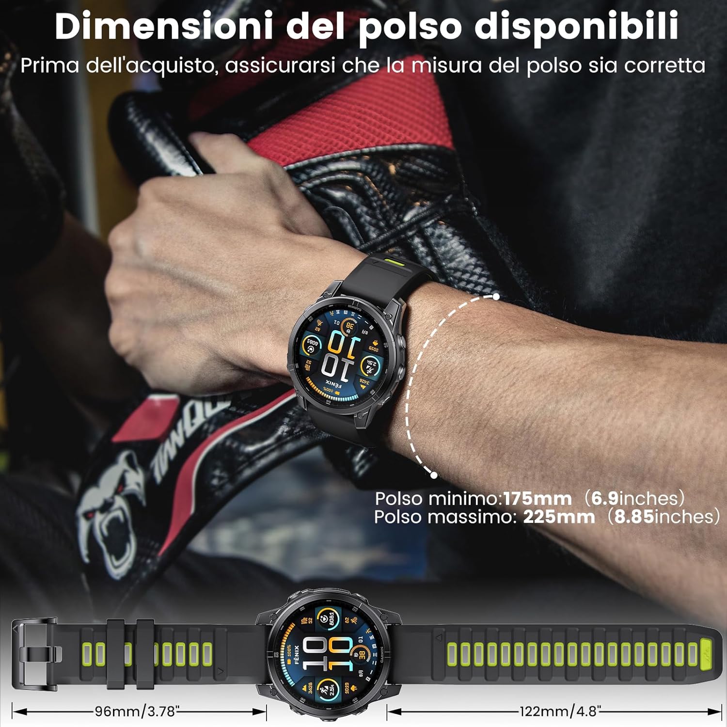 Detalle de ANBEST Cinturino Quick-fit 22mm per Garmin Fenix e altri modelli 47mm