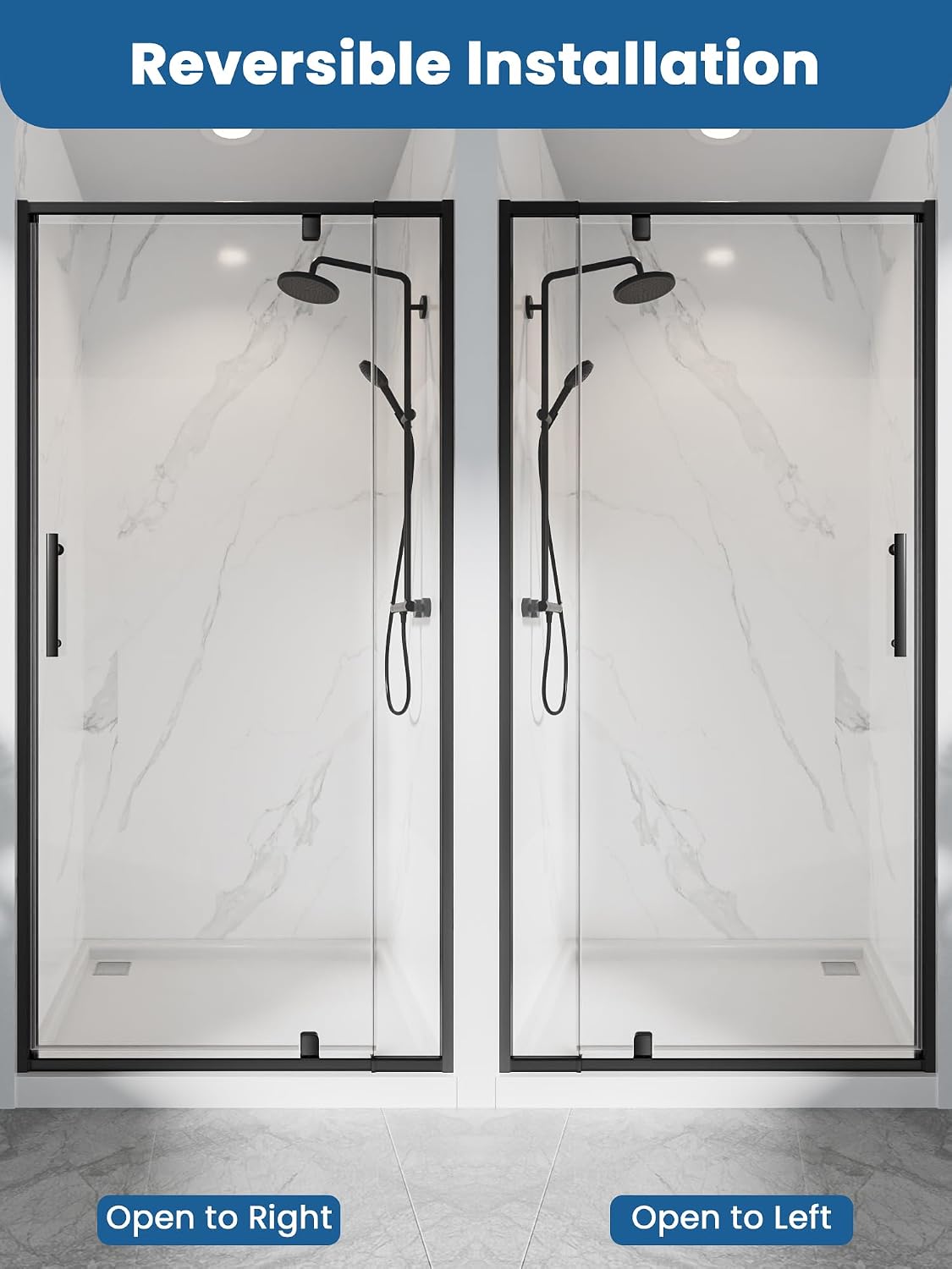 Thumbnail 4 de Semi-Frameless Pivot Shower Door, 32–36 in.
